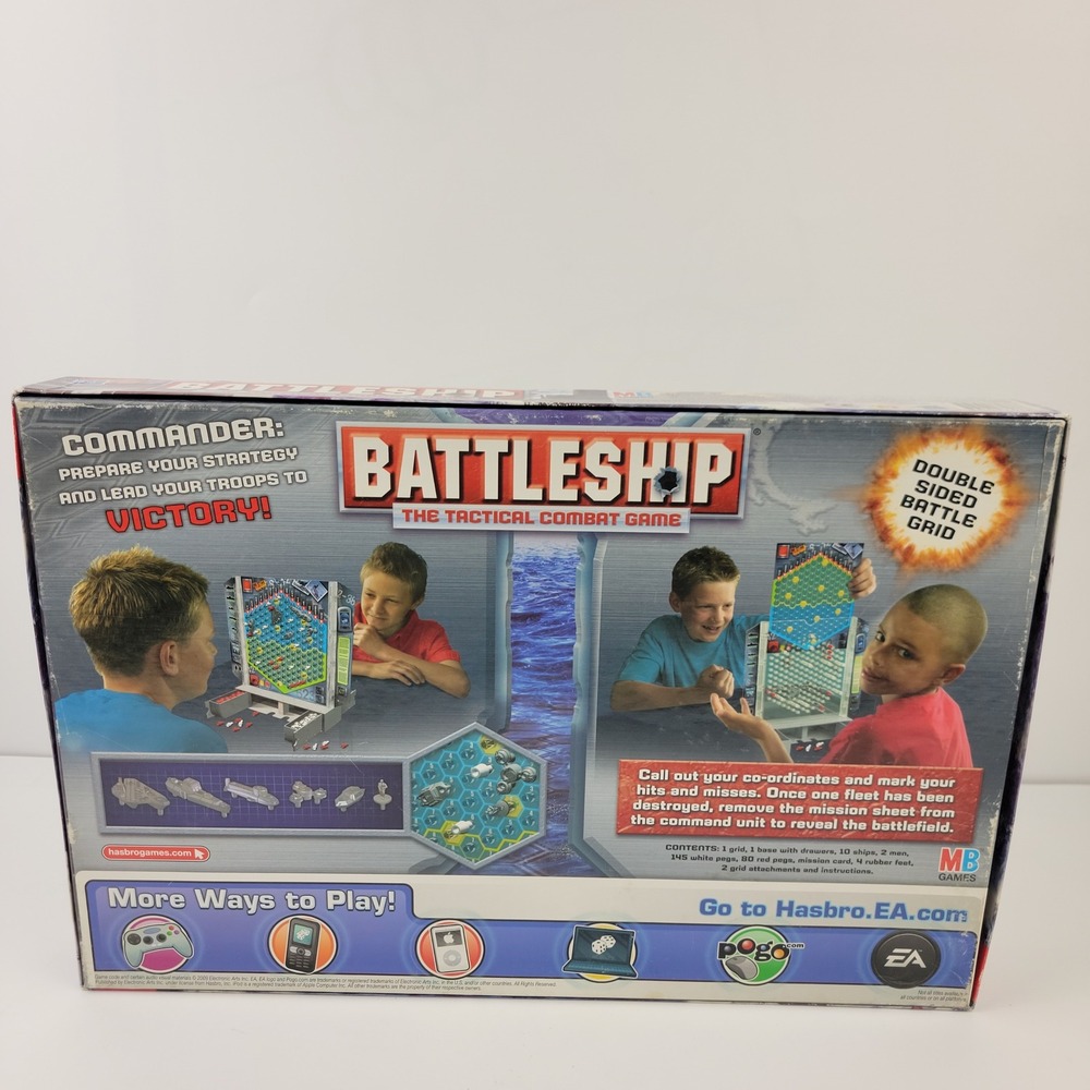 Milton Bradley Battleship The Tactical Combat Game Double Sided Grid 2009 1624